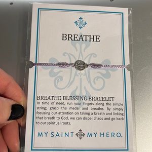 Breathe my Saint my hero bracelet